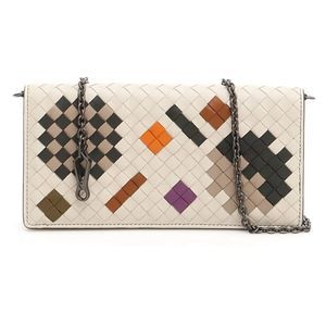 Bottega VENETA Cement Artsy Leather Crossbody Shoulder Bag Clutch